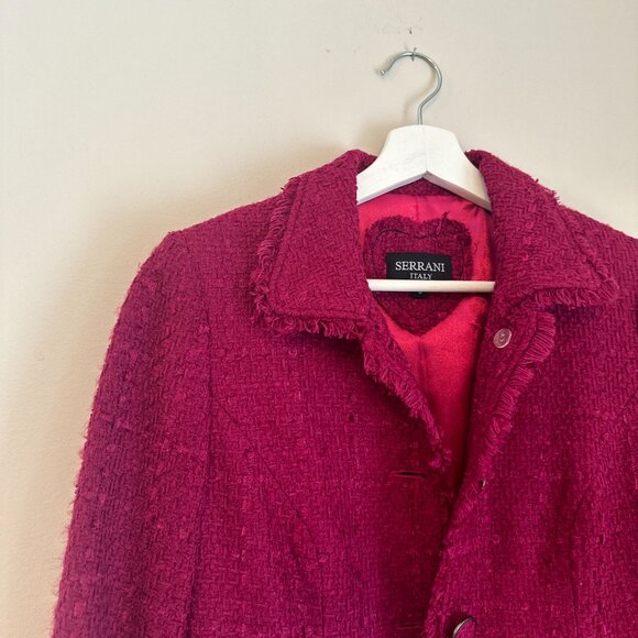 Vintage Serrani Pink Tweed Blazer - Size M - Picture 5 of 5